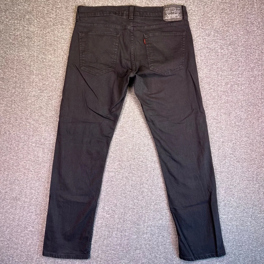 Levis 511 Jeans Mens 36x30 Black Grunge Skinny Casual‎ Slim Stretch Denim Retro